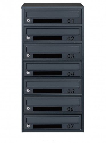 Почтовый ящик секционный steelbox Е2-07.D (RAL 7016) 22070204 фото