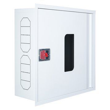 Шафа пожежна steelbox ШП-В 60/60 (RAL 9003) (вбудована, без задньої стінки, біла, 600х600х230 мм) 33060612 фото