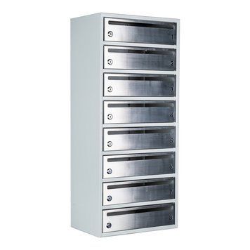 Почтовый ящик секционный steelbox Е2-08.F (RAL 7035) 22080105 фото