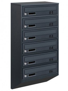 Поштова скринька секційна steelbox Е1-06.B (RAL 7016) 21060202 фото
