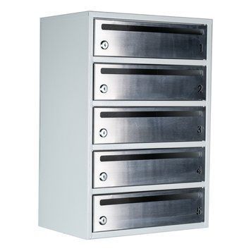 Поштова скринька секційна steelbox Е2-05.F (RAL 7035) 22050105 фото