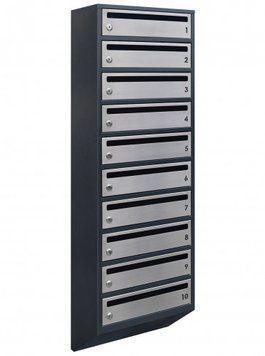 Почтовый ящик секционный steelbox Е1-10.F (RAL 7016)/10 шт 21110205 фото