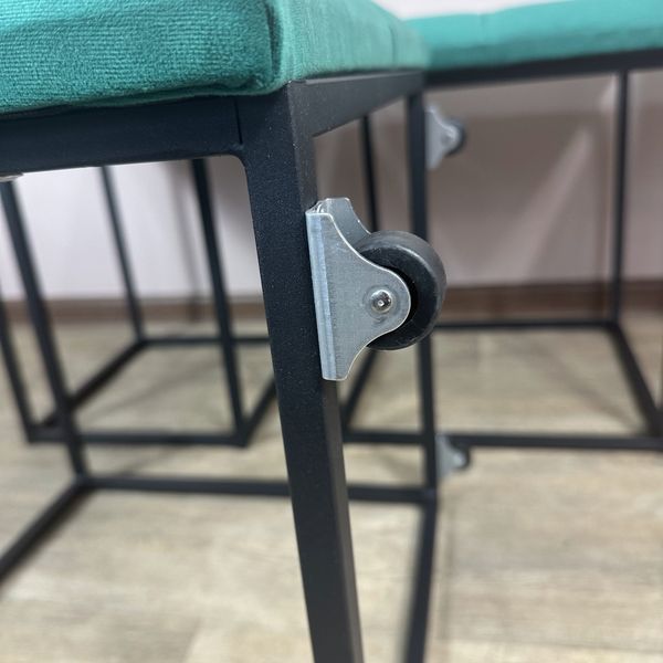 Пуф-трансформер 5в1 Остін-1 зі столиком велюр смарагдовий/горіх каліфорнійський 8-4-9005 4060040108049 фото