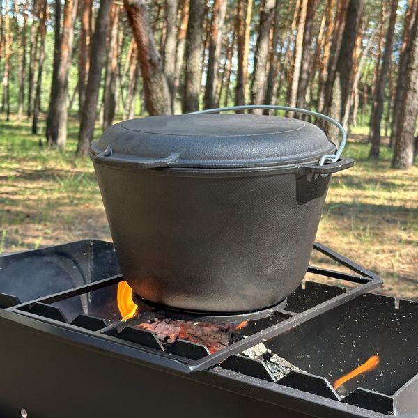 Казан туристический КТ-08КС чугунный с крышкой-сковородой 8л 4827005594251 фото