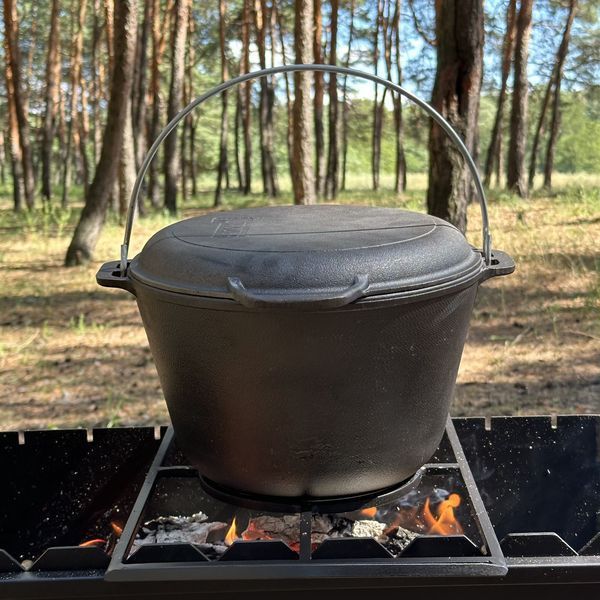 Казан туристический КТ-08КС чугунный с крышкой-сковородой 8л 4827005594251 фото