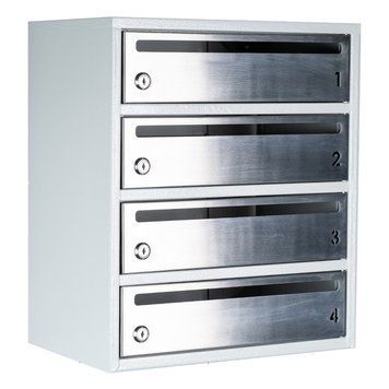 Почтовый ящик секционный steelbox Е2-04.F (RAL 7035) 22040105 фото