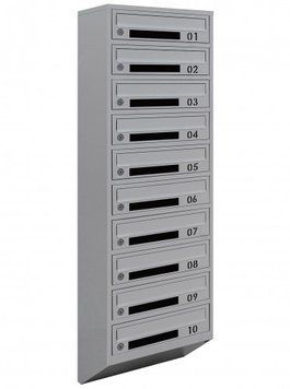 Почтовый ящик секционный steelbox Е1-10.D (RAL 7035) 21100104 фото