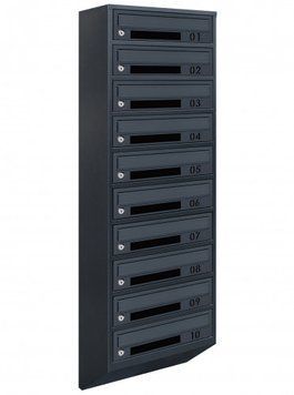 Почтовый ящик секционный steelbox Е1-10.D (RAL 7016) 21100204 фото