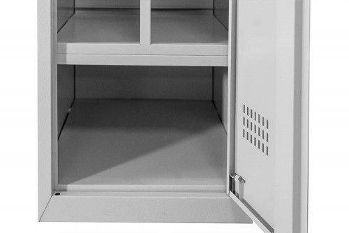 Шкаф металлический для одежды одноуровневый с перегородкой и нижней полкой steelbox ШОМ-П 1/40/2 (180х80х50)/10 шт 3401200/Г1 фото