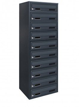 Почтовый ящик секционный steelbox Е2-10.А (RAL 7016)/50 шт 22120201 фото