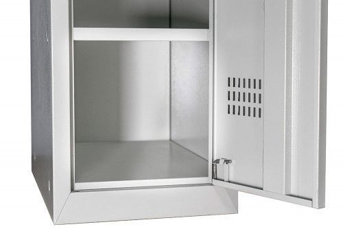 Шкаф металлический для одежды двухуровневый с нижней полкой steelbox ШОМ нп 2/40/10 (180х400х50) 6401000 фото