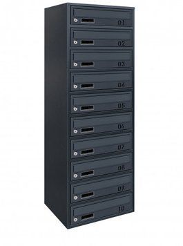Поштова скринька секційна steelbox Е2-10.B (RAL 7016)/10 шт 22110202 фото