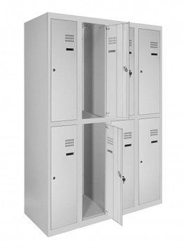 Шкаф металлический для одежды двухуровневый steelbox ШОМ 2/40/4 (180х160х50) 4400400 фото