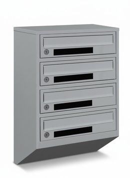 Поштова скринька секційна steelbox Е1-04.C (RAL 7035) 21040103 фото