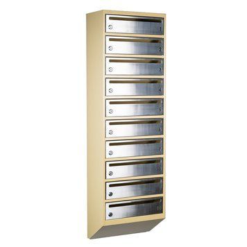 Почтовый ящик секционный steelbox Е1-10.F (RAL 1001/1015) 21100305 фото