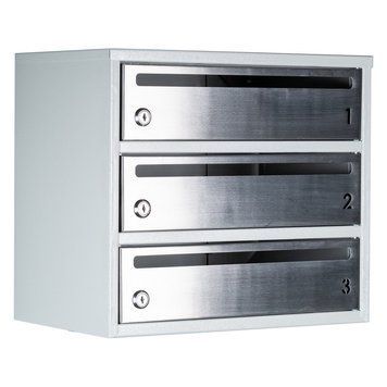 Почтовый ящик секционный steelbox Е2-03.F (RAL 7035) 22030105 фото