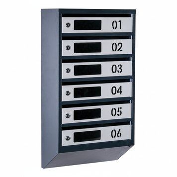 Ящик почтовый многосекционный ЯП06D (антрацитово-серый) 21005720 фото