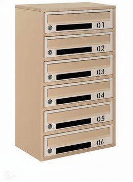 Почтовый ящик секционный steelbox Е2-06.D (RAL 1001/1015) 22060304 фото