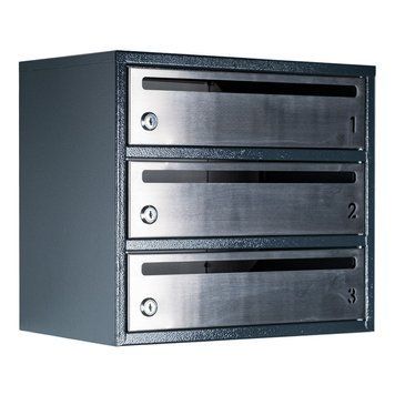 Почтовый ящик секционный steelbox Е2-03.F (RAL 7016) 22030205 фото