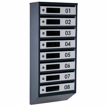 Ящик почтовый многосекционный ЯП08D (антрацитово-серый) 21005740 фото