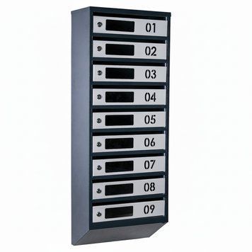 Ящик почтовый многосекционный ЯП09D (антрацитово-серый) 21005750 фото