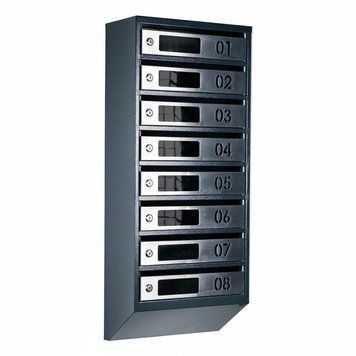 Ящик почтовый многосекционный ЯП07D (антрацит-нержавейка) 24061034 фото