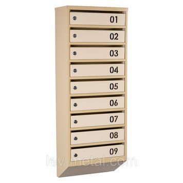 Ящик почтовый многосекционный ЯП09В (бежевый) 21005250 фото