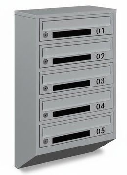 Поштова скринька секційна steelbox Е1-05.D (RAL 7035) 21050104 фото