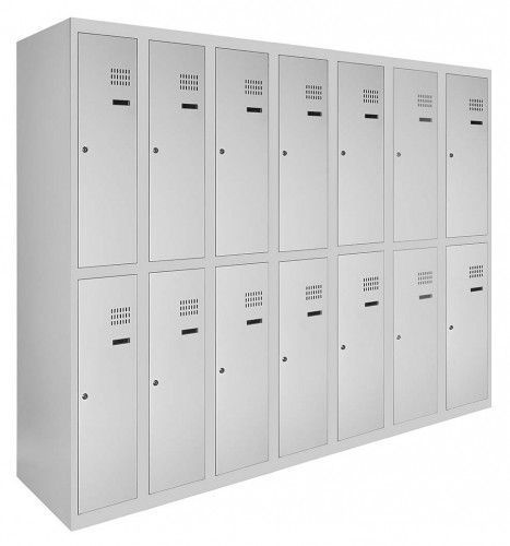 Шафа металева для одягу дворівнева steelbox ШОМ 2/30/7 (180х210х50) 4300700 фото