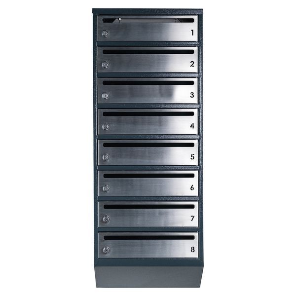 Поштова скринька секційна steelbox Е1-08.F (RAL 7016) 21080205 фото
