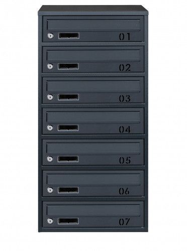 Почтовый ящик секционный steelbox Е2-07.B (RAL 7016) 22070202 фото