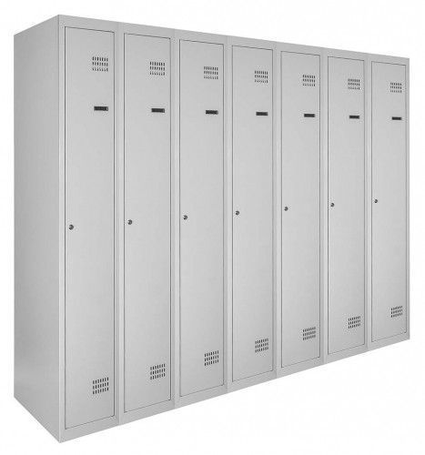 Шкаф металлический для одежды одноуровневый steelbox ШОМ 1/40/7 (180х280х50) 1400700 фото