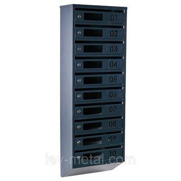 Ящик почтовый многосекционный ЯП10D (антрацитовый) 21005900 фото