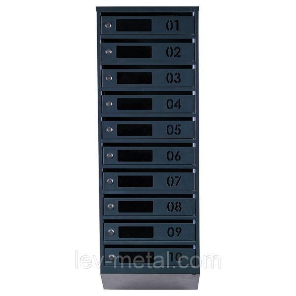 Ящик почтовый многосекционный ЯП10D (антрацитовый) 21005900 фото